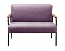 Ver imagem 5 de Conjunto com 2 Poltronas e Namoradeira Decorativa Jade Sala de Estar Roxo