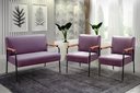Ver imagem 1 de Conjunto com 2 Poltronas e Namoradeira Decorativa Jade Sala de Estar Roxo