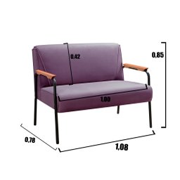 Conjunto com 2 Poltronas e Namoradeira Decorativa Jade Sala de Estar - 3