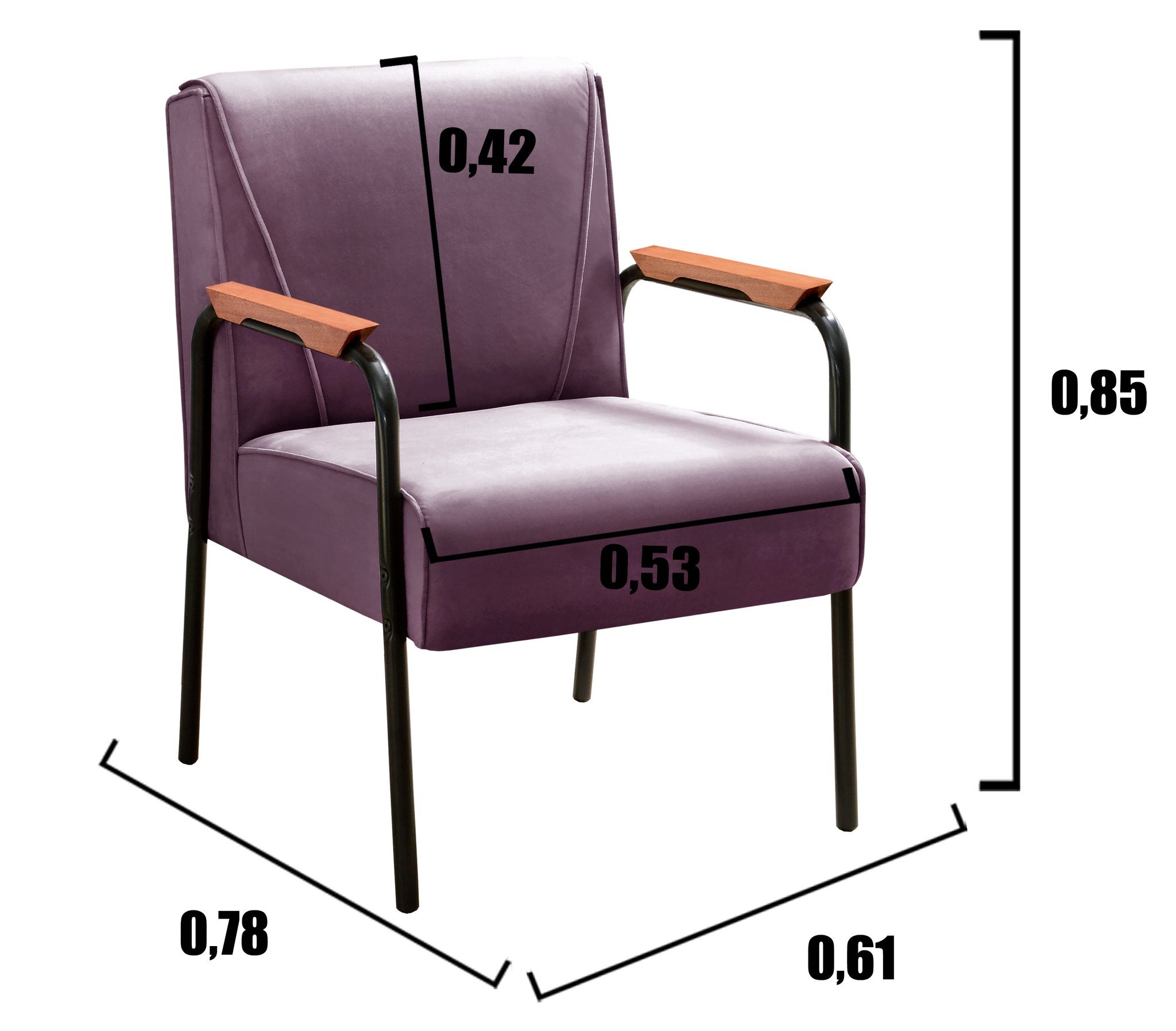Conjunto com 2 Poltronas e Namoradeira Decorativa Jade Sala de Estar - 8