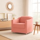 Ver imagem 1 de Poltrona Decorativa para Sala, Escritorio, Recepção Tila Suede Rosa