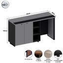 Ver imagem 3 de Aparador Frigobar de Embutir Direito com Armário 2 Portas com Pés em Metal Corporate