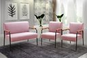 Ver imagem 1 de Conjunto com 2 Poltronas e Namoradeira Decorativa Jade Sala de Estar Rosa Rose