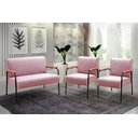 Ver imagem 1 de Conjunto com 2 Poltronas e Namoradeira Decorativa Jade Sala de Estar