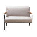 Ver imagem 5 de Conjunto com 2 Poltronas e Namoradeira Decorativa Jade Sala de Estar Cinza Capuccino