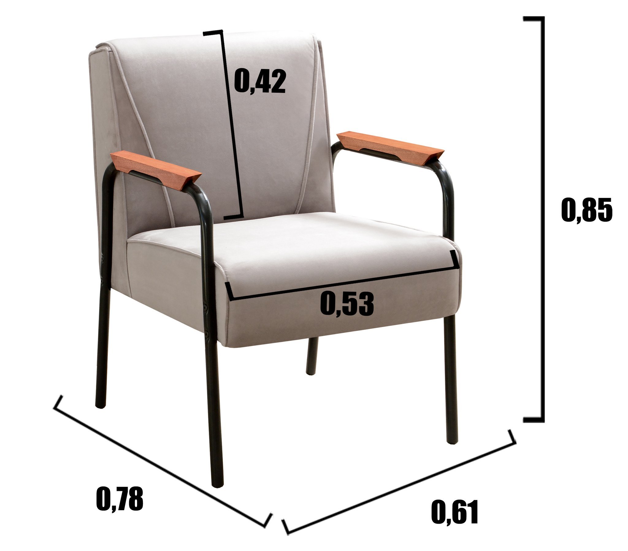 Conjunto com 2 Poltronas e Namoradeira Decorativa Jade Sala de Estar - 8
