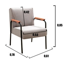 Conjunto com 2 Poltronas e Namoradeira Decorativa Jade Sala de Estar - 8