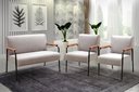 Ver imagem 1 de Conjunto com 2 Poltronas e Namoradeira Decorativa Jade Sala de Estar Cinza Capuccino