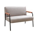 Ver imagem 4 de Conjunto com 2 Poltronas e Namoradeira Decorativa Jade Sala de Estar Cinza Capuccino