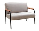 Ver imagem 4 de Conjunto com 2 Poltronas e Namoradeira Decorativa Jade Sala de Estar Cinza Capuccino
