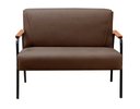 Ver imagem 5 de Conjunto com 2 Poltronas e Namoradeira Decorativa Jade Sala de Estar Marrom