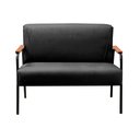 Ver imagem 5 de Conjunto com 2 Poltronas e Namoradeira Decorativa Jade Sala de Estar Preto