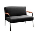 Ver imagem 4 de Conjunto com 2 Poltronas e Namoradeira Decorativa Jade Sala de Estar Preto