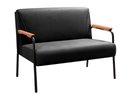 Ver imagem 4 de Conjunto com 2 Poltronas e Namoradeira Decorativa Jade Sala de Estar Preto