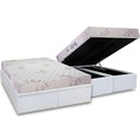 Ver imagem 1 de Cama Box Baú Queen: Colchão Espuma D33 Luckspuma Supreme Floral Pró Saúde Duplo + Base CRC Courano W