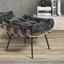 Ver imagem 1 de Puff de Couro Legítimo Costela