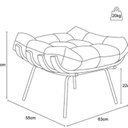 Ver imagem 4 de Puff de Couro Legítimo Costela