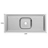 Pia para Cozinha Monobloco Inox 120x53cm Forminox - 3
