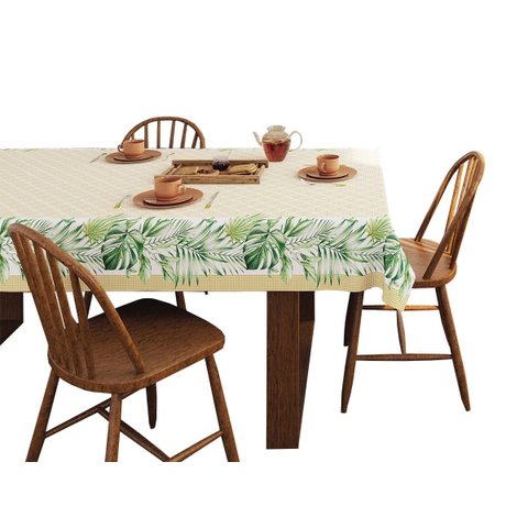 Toalha de Mesa Retangular Lepper 6 Lugares Pop 1,40m X 2,10m Palmas