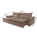 Ver imagem 3 de Sofá Estilo Veludo 02 Módulos de 120m B25cm Meu Sofá Online B002 Veludo Capuccino