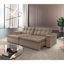 Ver imagem 1 de Sofá Estilo Veludo 02 Módulos de 120m B25cm Meu Sofá Online B002 Veludo Capuccino
