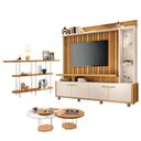 Ver imagem 1 de Estante Home Theater Titan Off White Cinamomo e Aparador Infinity e Kit Mesa de Centro sky Cinamomo