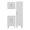 Ver imagem 3 de Conjunto Armários de Lavanderia com Gabinete e Tanque 45l Multimóveis Cr30041