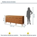 Ver imagem 3 de Balcão 4 Portas e 3 Gavetas Atenas Yescasa