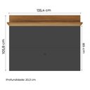 Ver imagem 4 de Painel Para TV Smart até 50 Polegadas NT 1185 Notável Preto/ Freijó Trend 1,35m