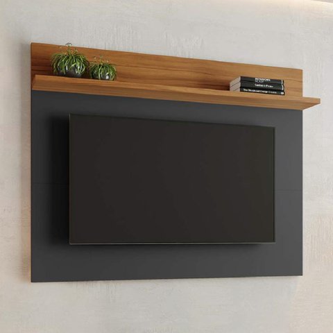 Painel Para TV Smart até 50 Polegadas NT 1185 Notável Preto/ Freijó Trend 1,35m
