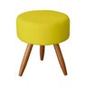 Kit Sofá 2 Lugares e Poltrona Para Sala Bianca Capitonê e Puff Redondo Suede Amarelo - Móveis - 6