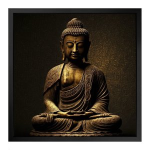 Quadro 50cm X 50cm Buda Dourado Tropical Artes