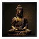 Ver imagem 1 de Quadro 50cm X 50cm Buda Dourado Tropical Artes