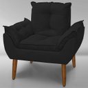 Ver imagem 4 de Poltrona Opala Suede Preto- Rv Decora