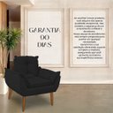 Ver imagem 2 de Poltrona Opala Suede Preto- Rv Decora
