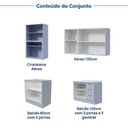 Ver imagem 6 de Cozinha Planejada 4 Peças com Tampo com Cristaleira Marselha CabeCasa MadeiraOriginals Azul/Sereno