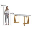 Ver imagem 6 de Conjunto Mesa Califórnia com Vidro 6 Cadeiras Dakota Cerejeira Tecido A40 100% Madeira Maciça