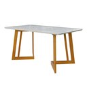 Ver imagem 3 de Conjunto Mesa Califórnia com Vidro 6 Cadeiras Dakota Cerejeira Tecido A40 100% Madeira Maciça