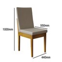 Ver imagem 6 de Conjunto Mesa Califórnia com Vidro 6 Cadeiras Dakota Cerejeira Tecido A40 100% Madeira Maciça