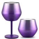 Ver imagem 2 de Taça Copo Termico Inox 2 em 1 Bebida Cocktail Drink Vinho Festa Evento Praia Piscina Resistente Laze