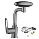 Ver imagem 1 de Torneira Monocomando Banheiro Cozinha Rotaçao 360 Graus Quatro Jatos Cascata Bolha Agua Fria Quente 