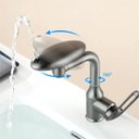 Ver imagem 5 de Torneira Monocomando Banheiro Cozinha Rotaçao 360 Graus Quatro Jatos Cascata Bolha Agua Fria Quente 