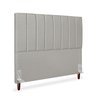 Cabeceira Estofada Casal Carla 140 Cm Linho Cinza com Frames - 2