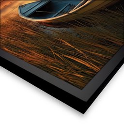 Quadro 60cm X 80cm Paisagem Barco e Lagoa Tropical Artes - 5