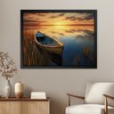 Ver imagem 2 de Quadro 60cm X 80cm Paisagem Barco e Lagoa Tropical Artes