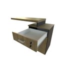 Ver imagem 6 de Escrivaninha Mesa Escritório e Home Office com 4 Gavetas 112cm MDF Preto e Carvalho Mel