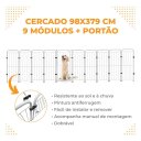 Ver imagem 7 de Cercado Caes Pets Cachorros 9 Módulos + Portão 98 Cm Altura