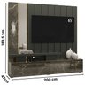 Estante Home Para TV 65 Polegadas 6491 Jade Oliva MDT - 3