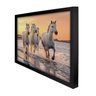 Quadro 60cm X 80cm Quatro Cavalos Brancos Tropical Artes - 6