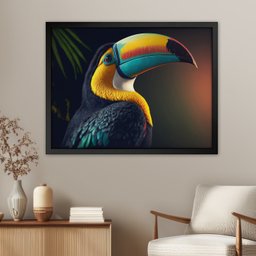 Quadro 60cm X 80cm Animal Tucano Tropical Artes - 2